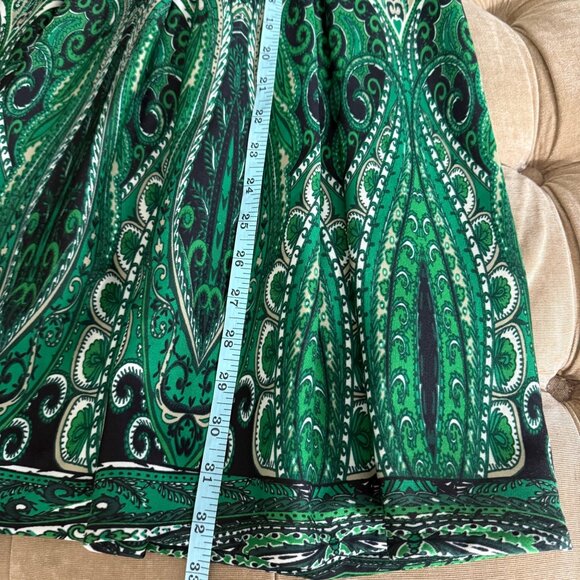 Green Paisley Dress By Dress Barn Established 1962 Size S - Picture 10 of 10